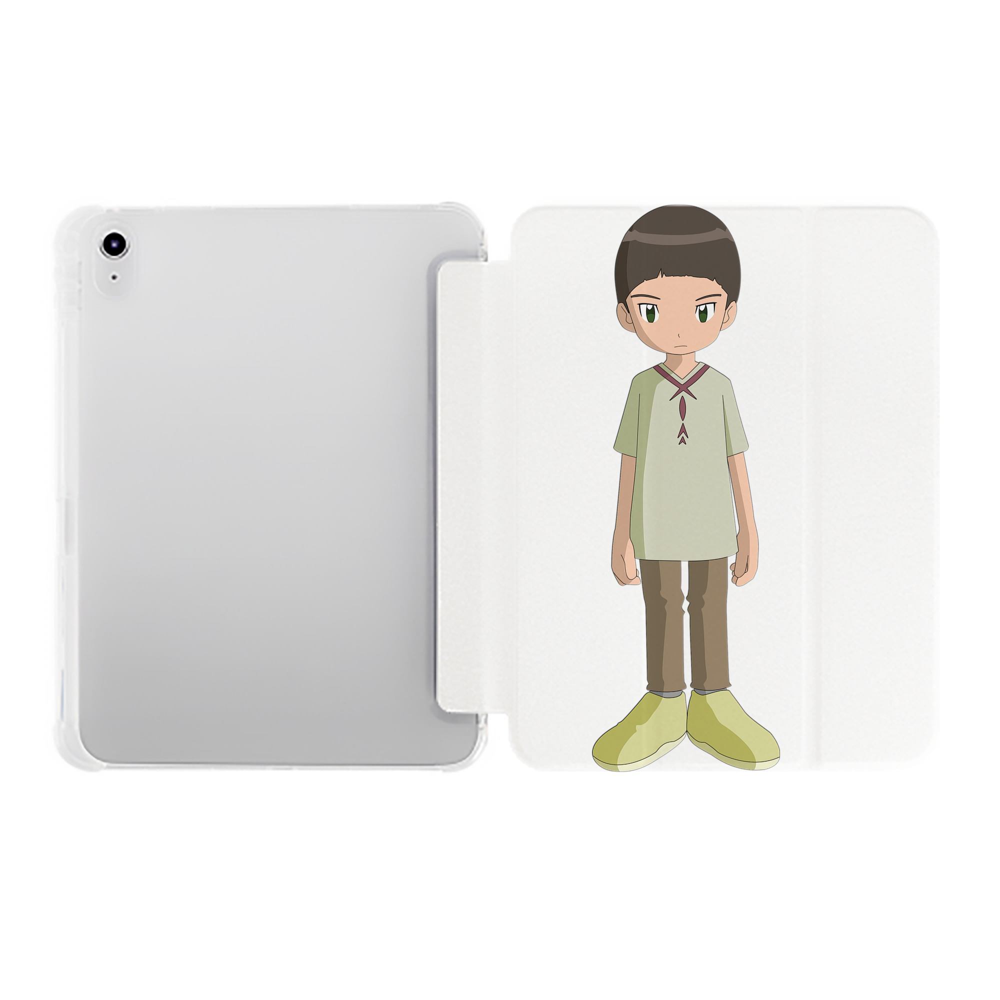 （画像用） Digimon デジタルモンスター/デジモン IPad ケース ペン収納付き 三つ折りスタンド PUレザー×シリコン 対応機種9.5/10.5/10.9インチ